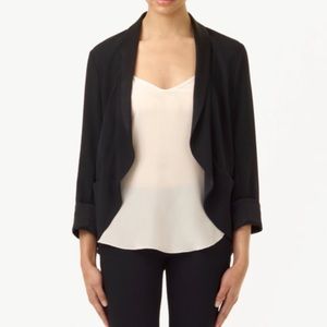 Aritzia Wilfred Chevalier Silk Black Blazer